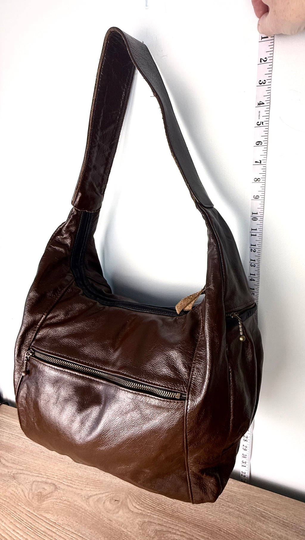 full view of Karen Gunn Handmade Leather Crossbody Bag-The Ella and Louella