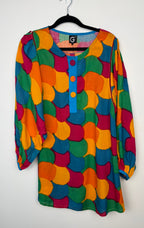 g2 multicolour abstract tunic blouse women's
