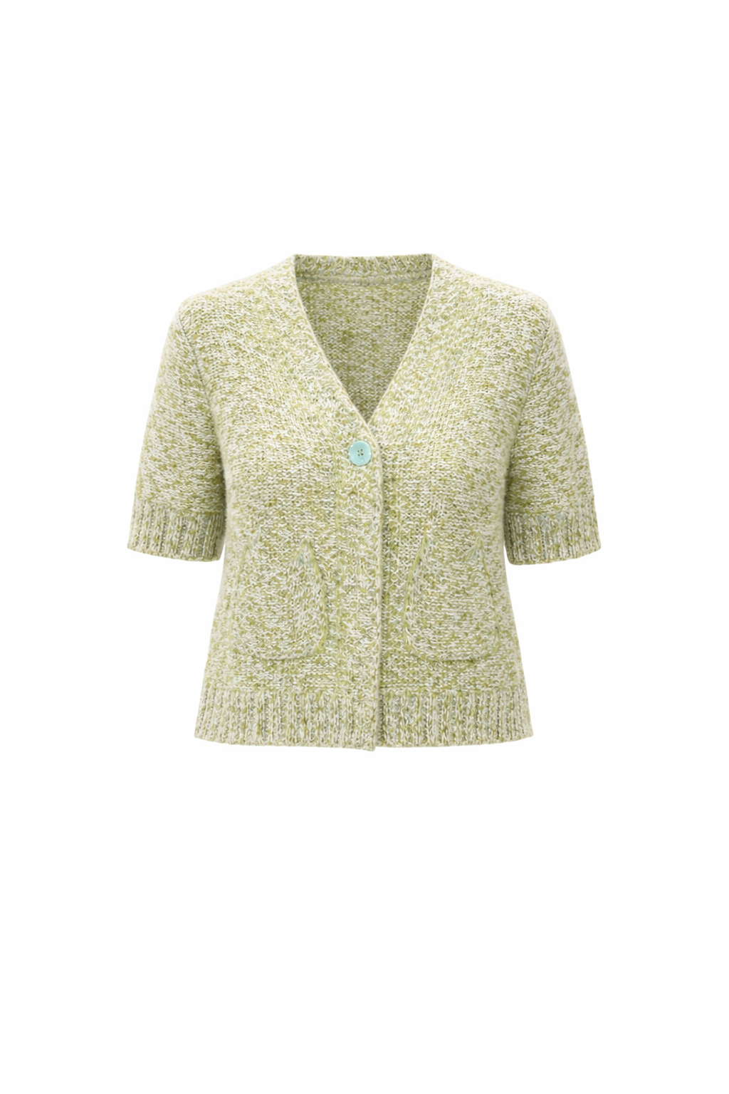 Handmade Sage Green Knit Cardigan | Size M/L at Blue Sparrow Shop 