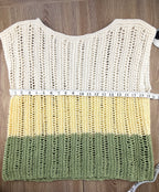 handknit top measuring 38" bust 