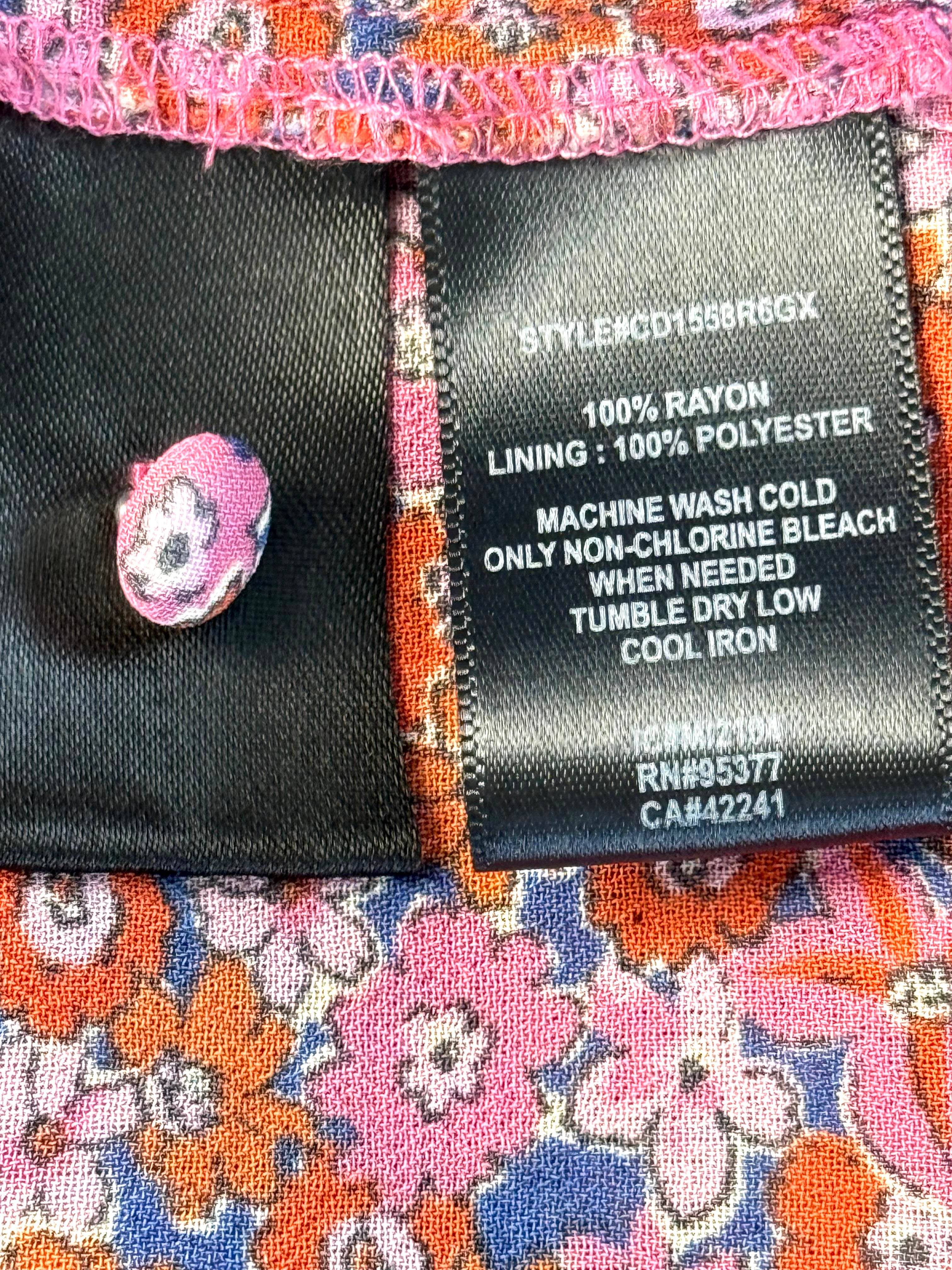 hang tag inside Sanctuary boho floral rayon dress for summer 