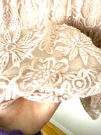 hem detail pink lace top made in italy Elena brand 