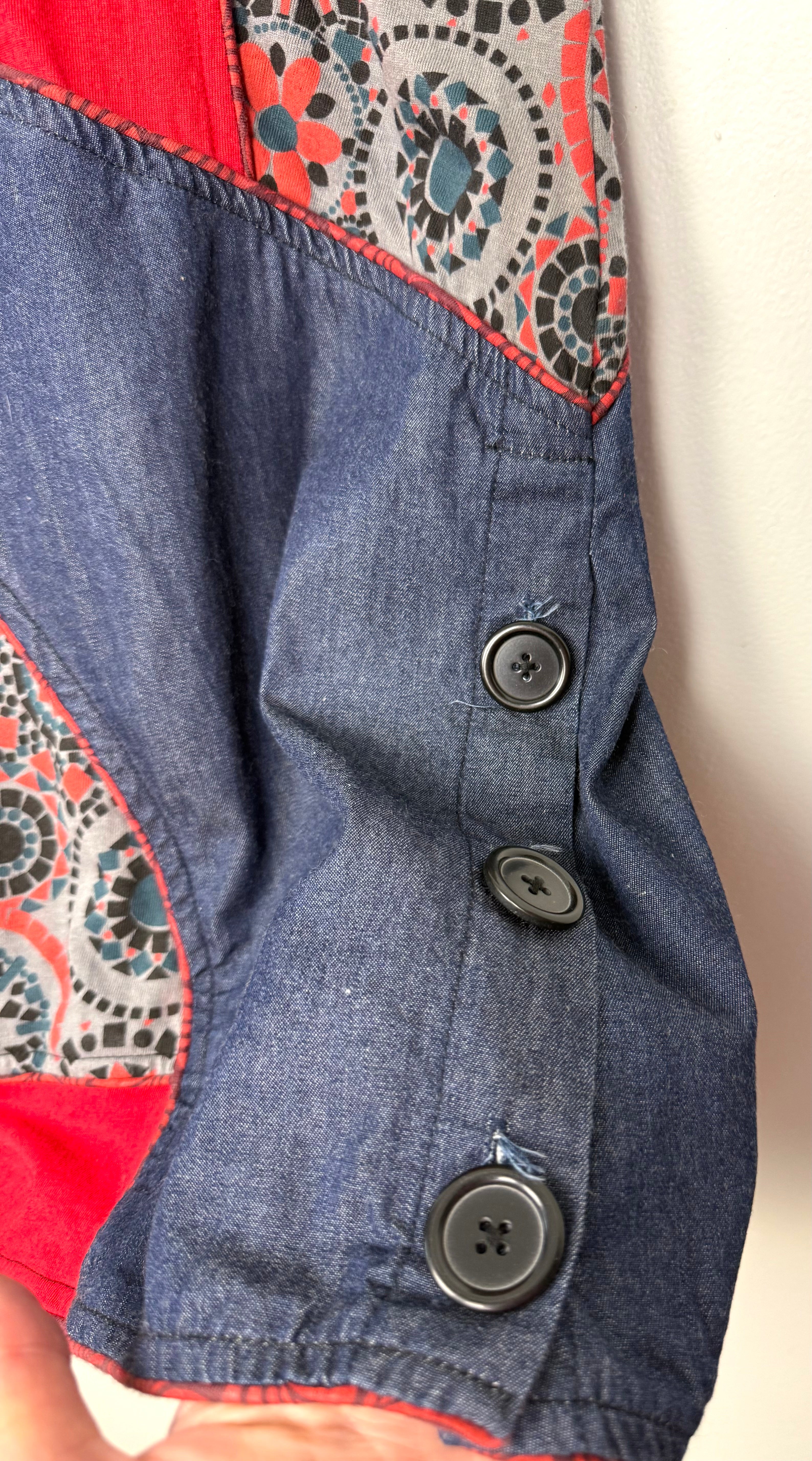 hem of 100% Cotton Fair Trade Artisan Tunic | Trans' Fair | Size M at Blue Sparrow Shop 