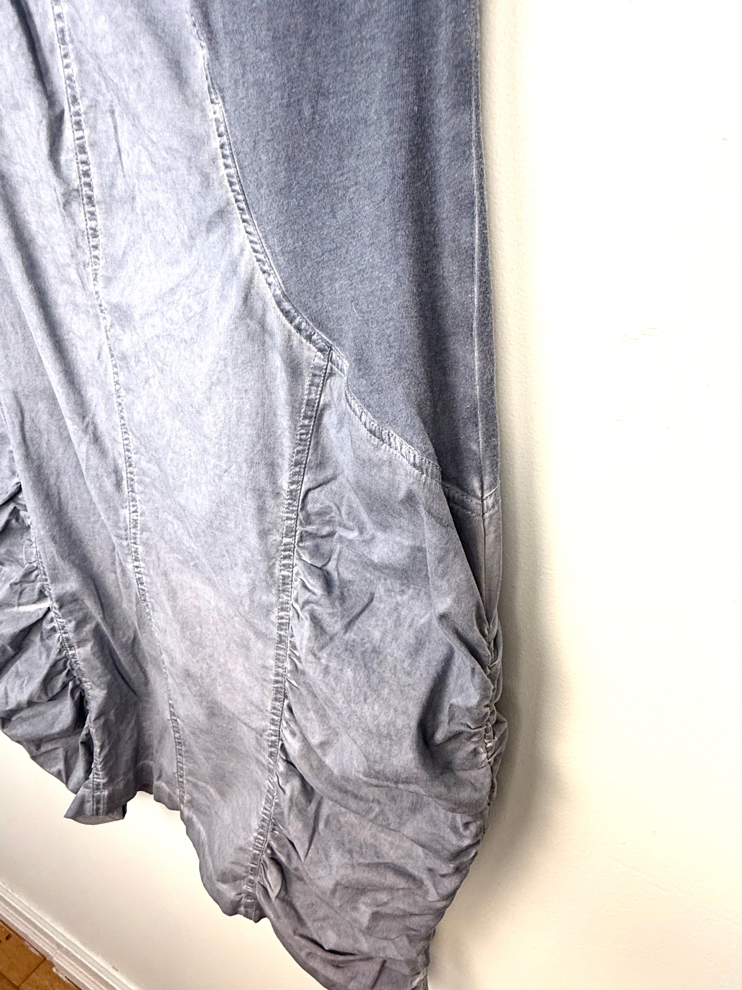 hem of Resale Ruched Pocket Cold Shoulder Tunic Dress  at Blue Sparrow Shop