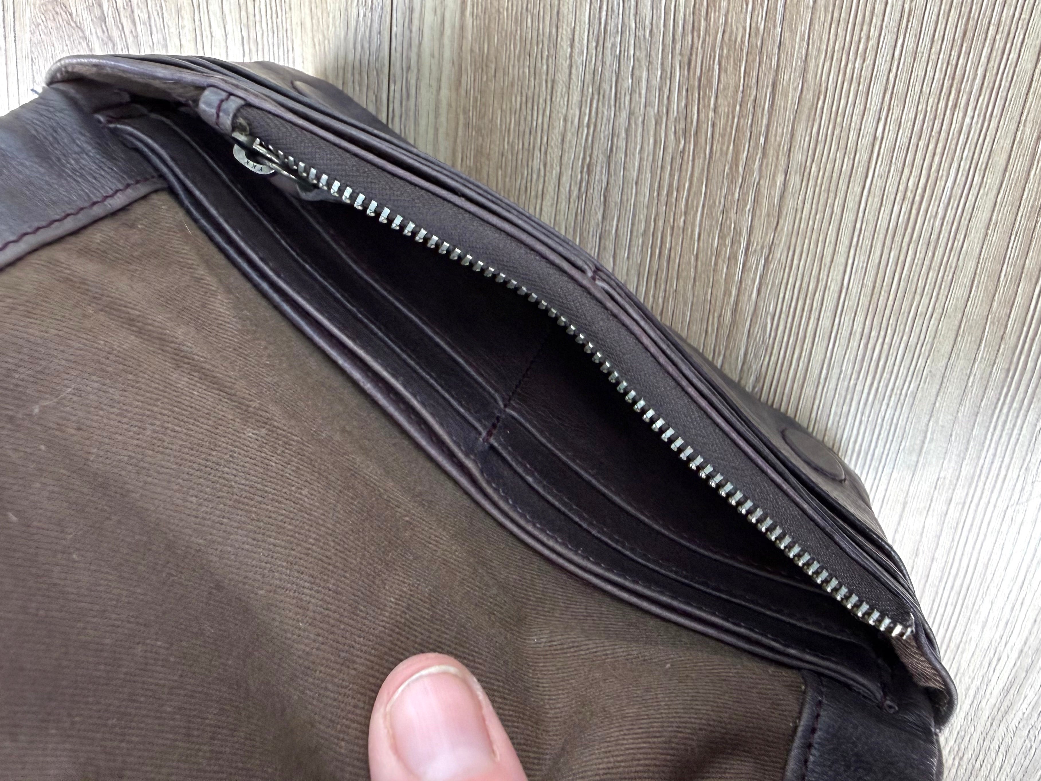 inside front of back holding strap on Latico Leathers best selling Terry Leather Wallet 