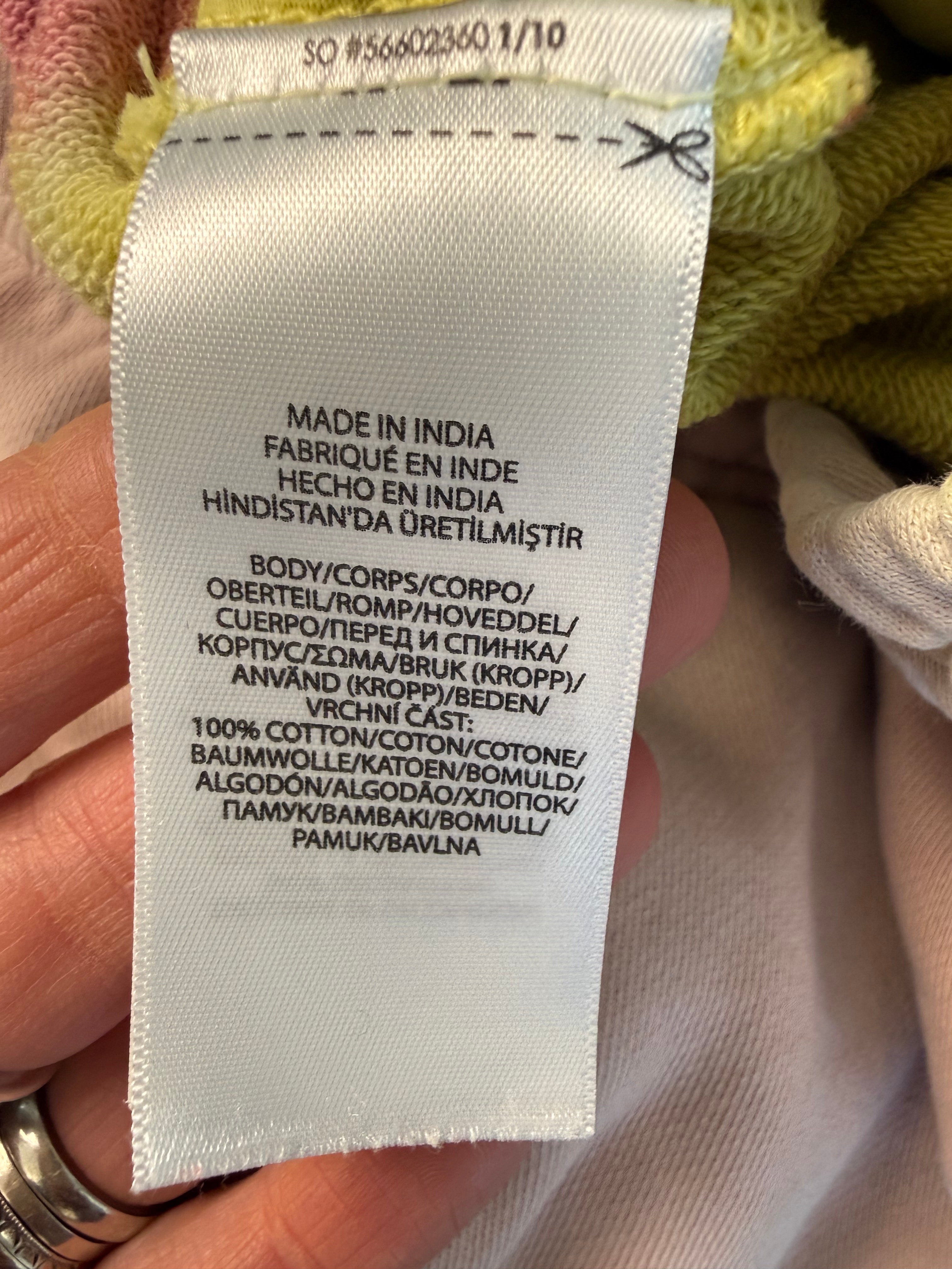 inside label made in india on 100% Cotton Polo Ralph Lauren Tie-Dye Joggers | Size L