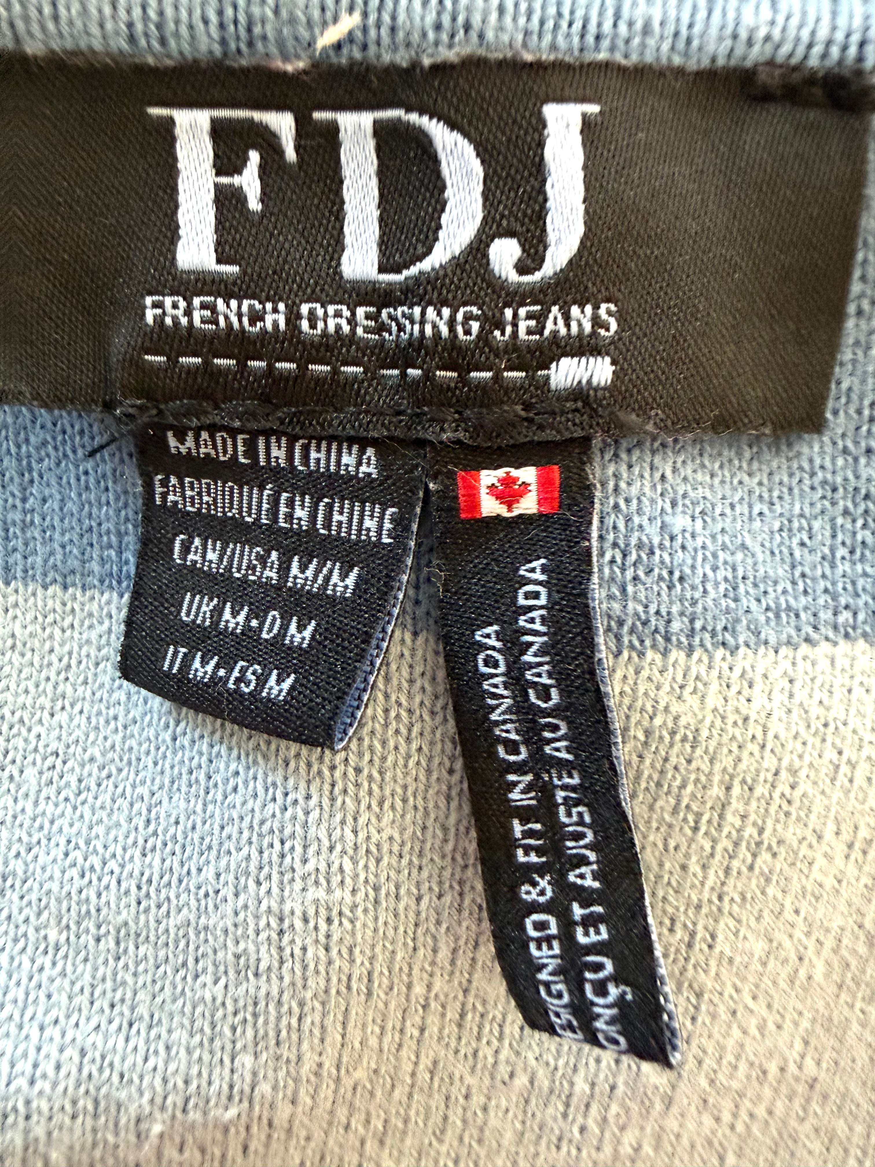 inside label on 100% Cotton FDJ French Dressing Jeans Cardigan | Size M at Blue Sparrow Shop
