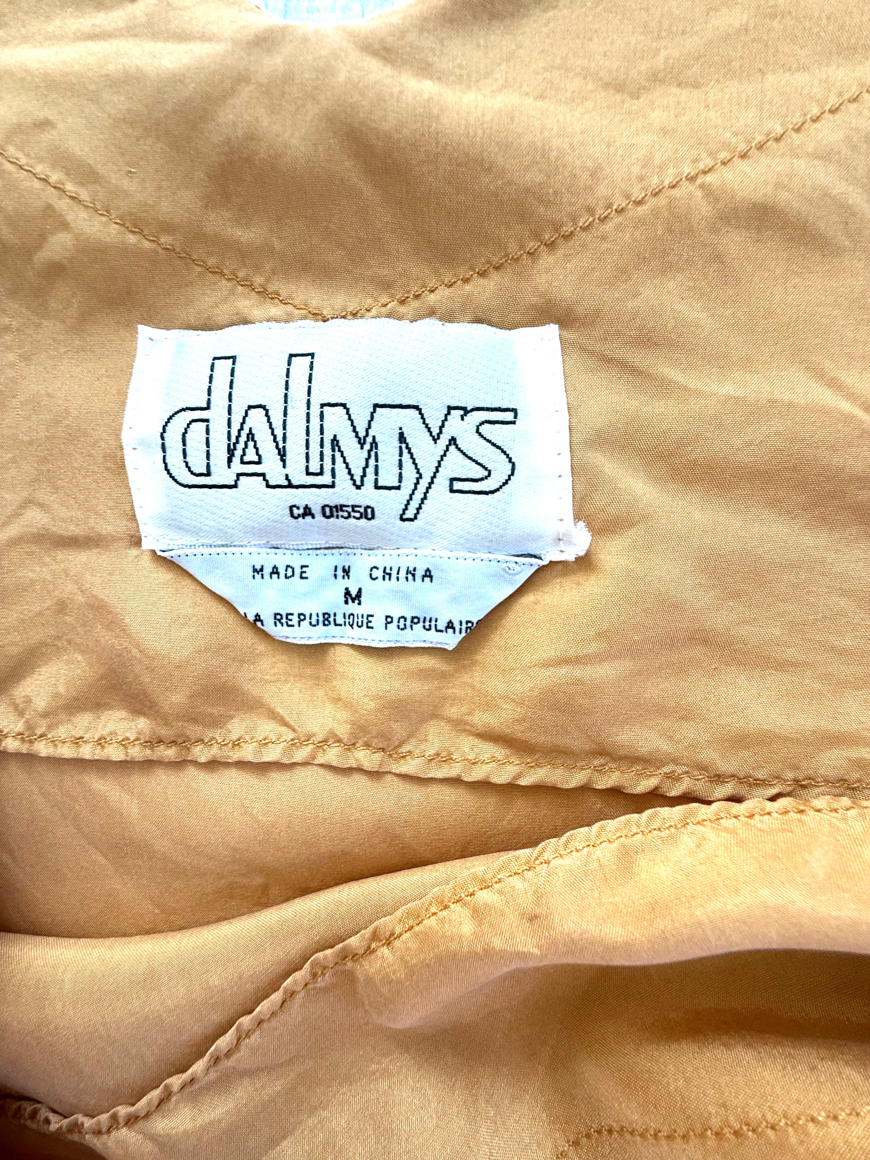 inside label on 100% Silk Vintage Dalmys Classic Shell Tank | Size M at Blue Sparrow Shop  