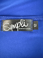 inside label on Sympli Asymmetrical Cold-Shoulder V-Neck Top size 12 
