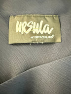 inside label on Ursula of Switzerland Vintage Navy Asymmetric Dress at Blue Sparrow Shop