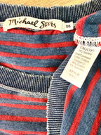 inside labels on 100% cotton Michael Stars Intentionally Distressed  Sweatshirt