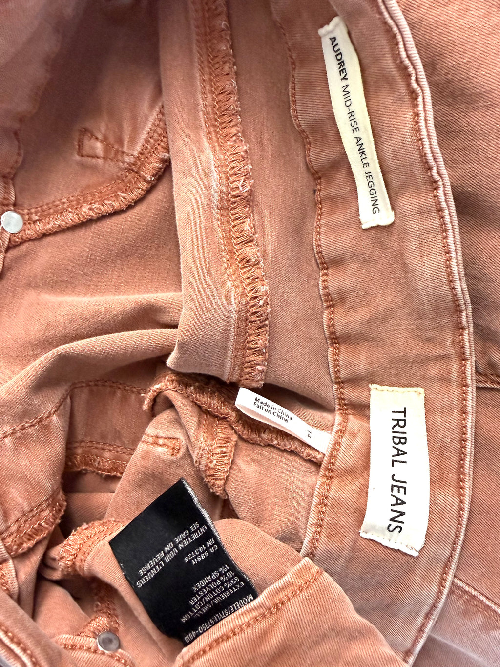 inside labels on  Tribal Brand Audrey Embellished Jeans  at Blue Sparrow Shop
