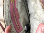 inside main section of Matt & Nat Pink Belt Bag | Vegan Leather Crossbody Sling studio 901 bag