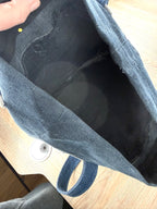 inside of Handmade Upcycled Denim Patchwork Tote Bag 