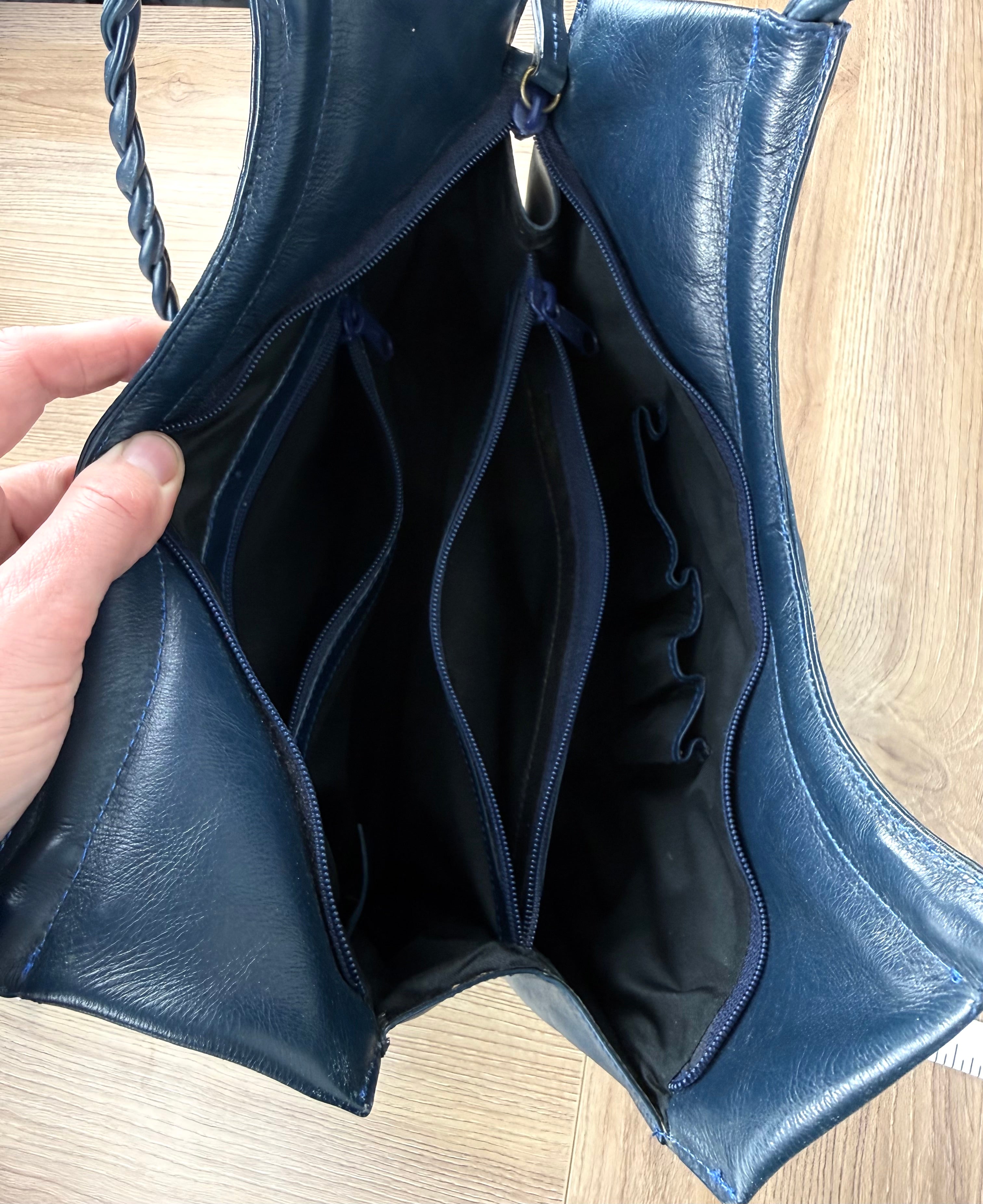 inside of Vintage Leather Purse by LAND 