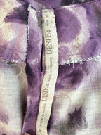 inside seams on Desie® Made in France — Purple Watercolour Floral Blouse | Size L  at Blue Sparrow Shop