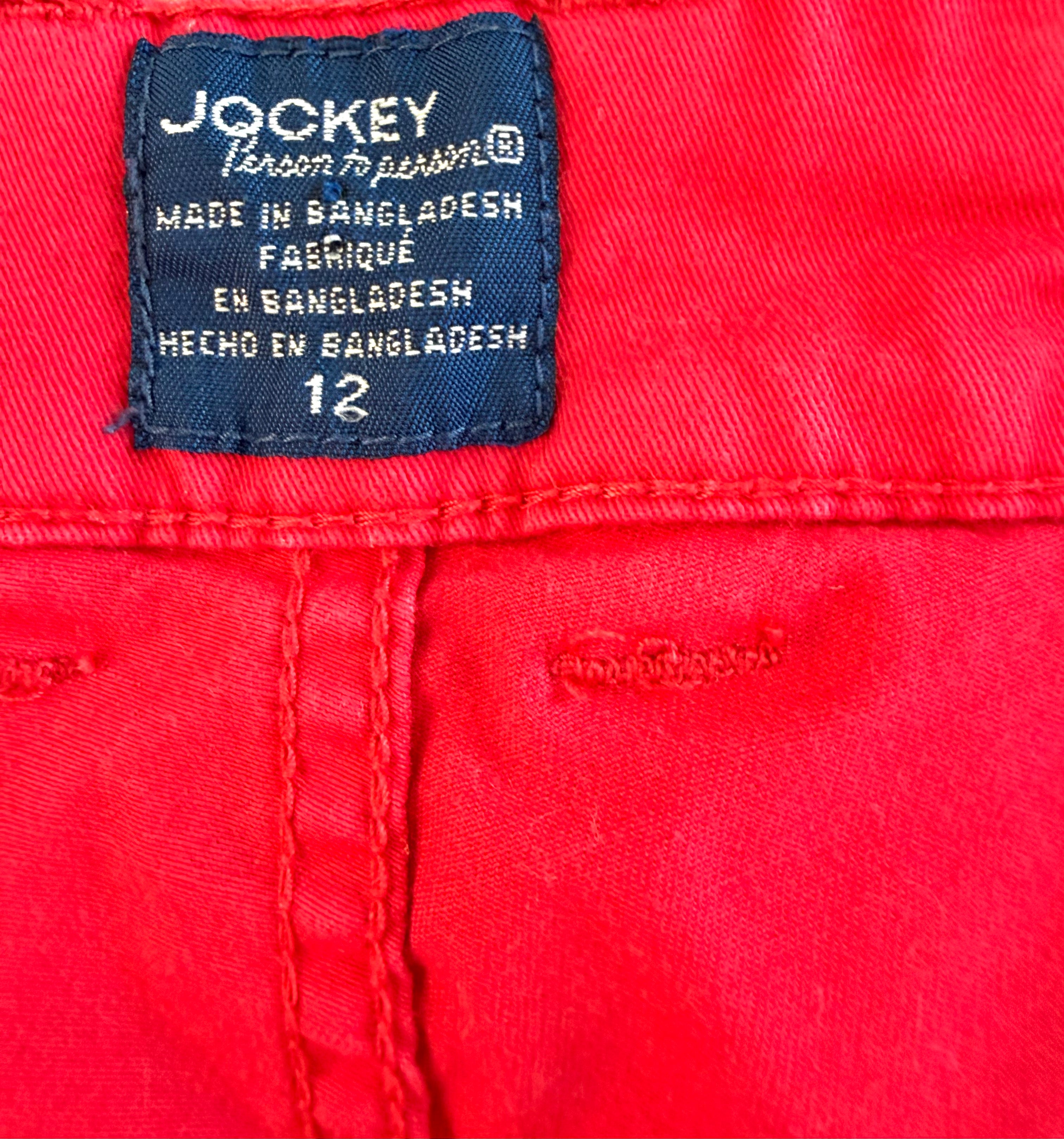 inside tag - Jockey true fit pants in hot pink size 12