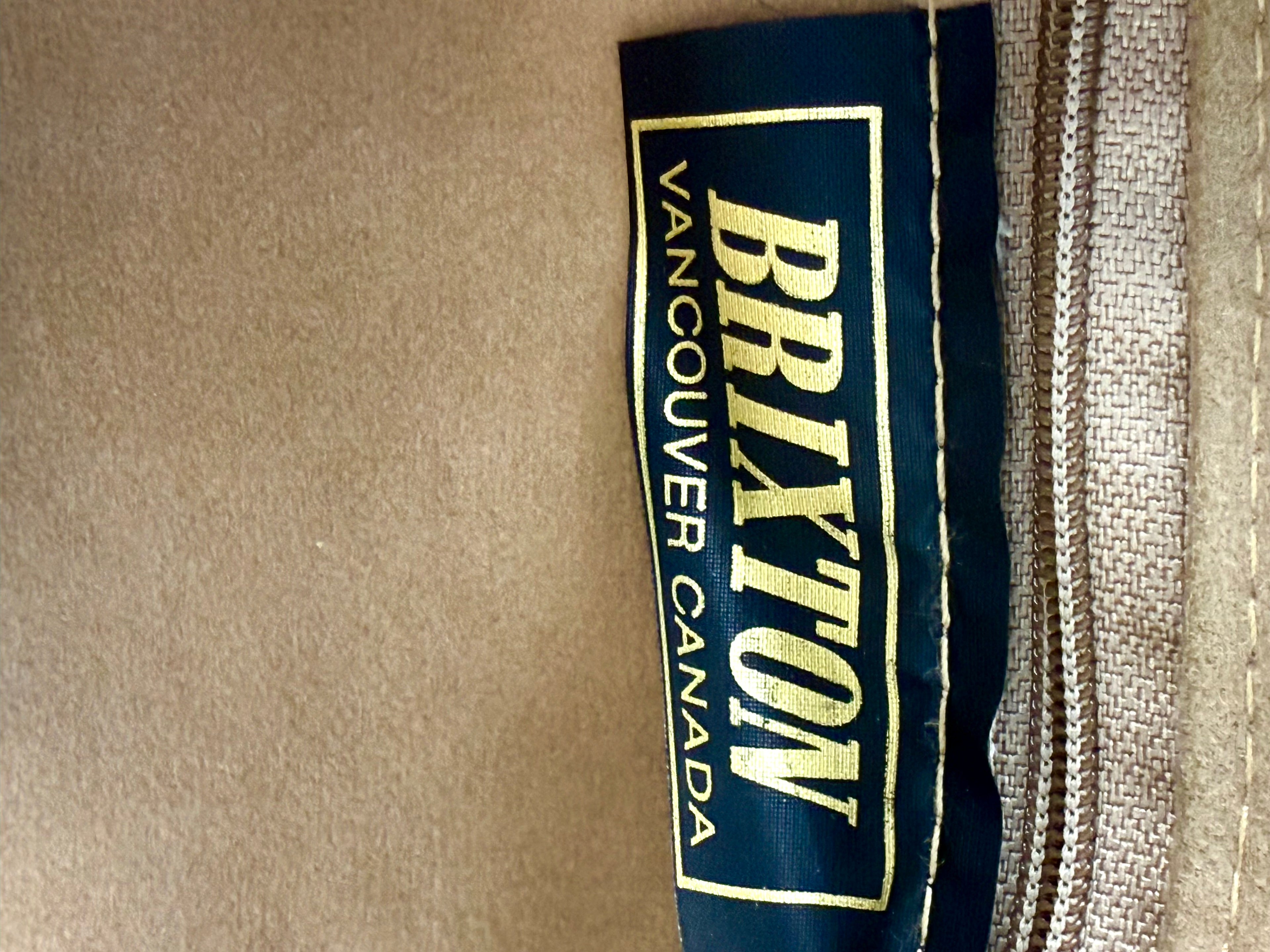 inside tag Brixton leather bag made in Canada 