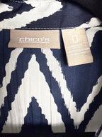 inside tag Chicos chevron patterned summer top 