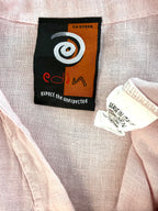 inside tag EDIN Expect the Unexpected 100% linen oversized shirt Made in Italy 