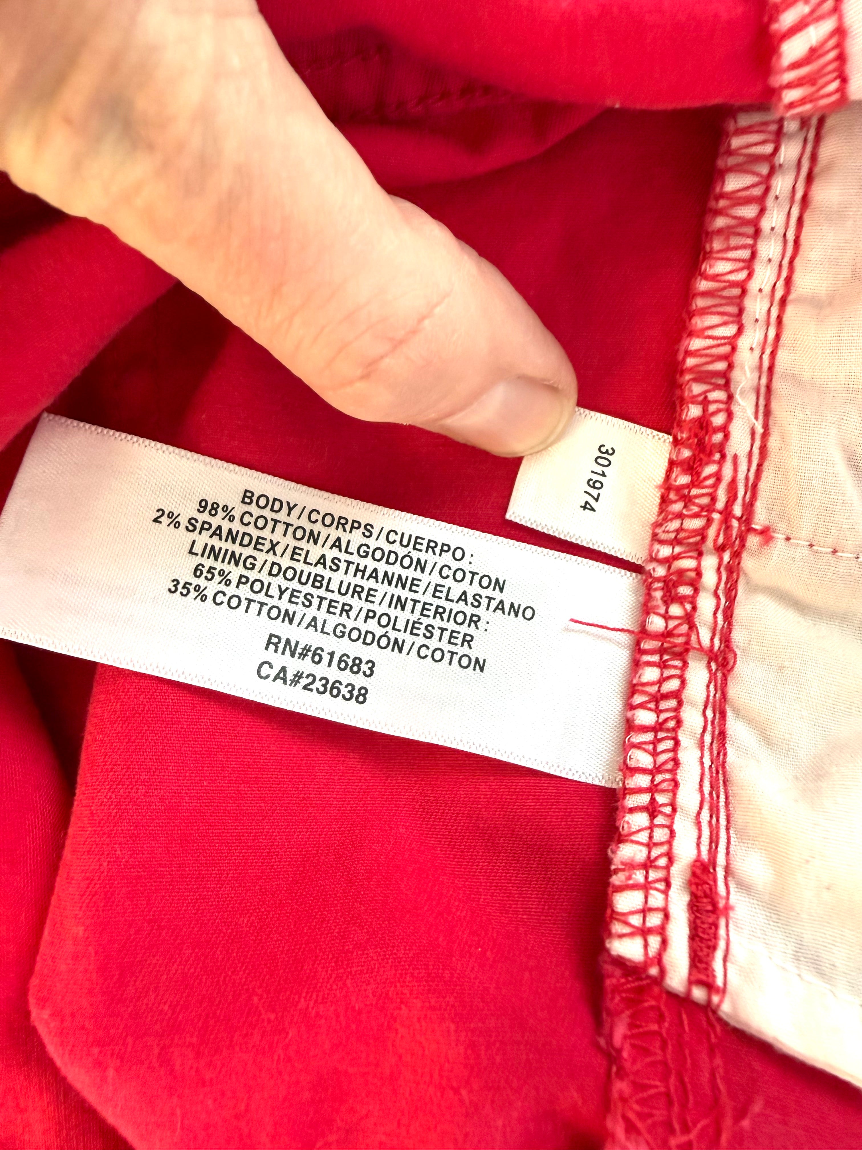 inside tag Jockey true fit pants size 12 showing cotton, poly, spandex blend