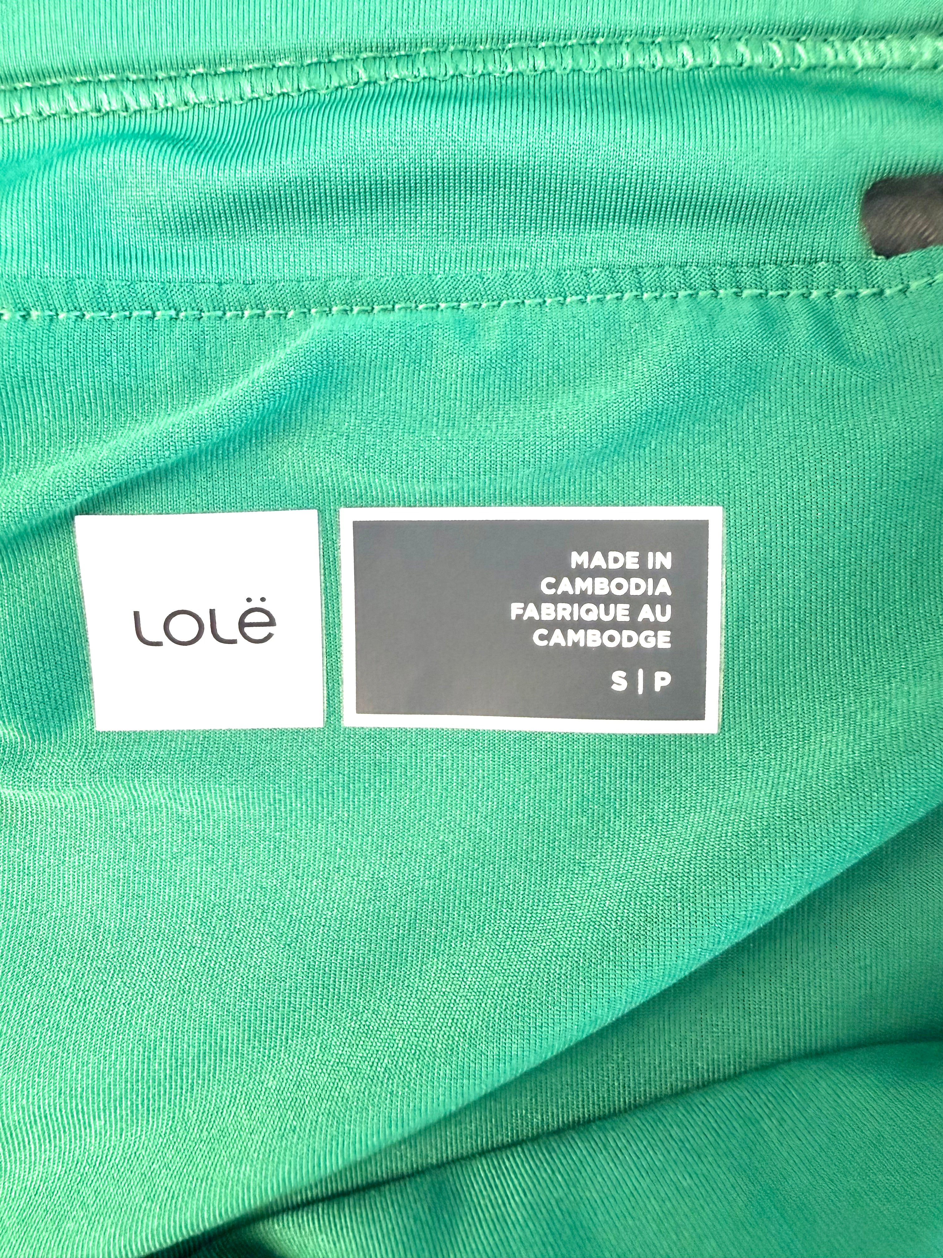 inside tag on green skort made in cambodia size small