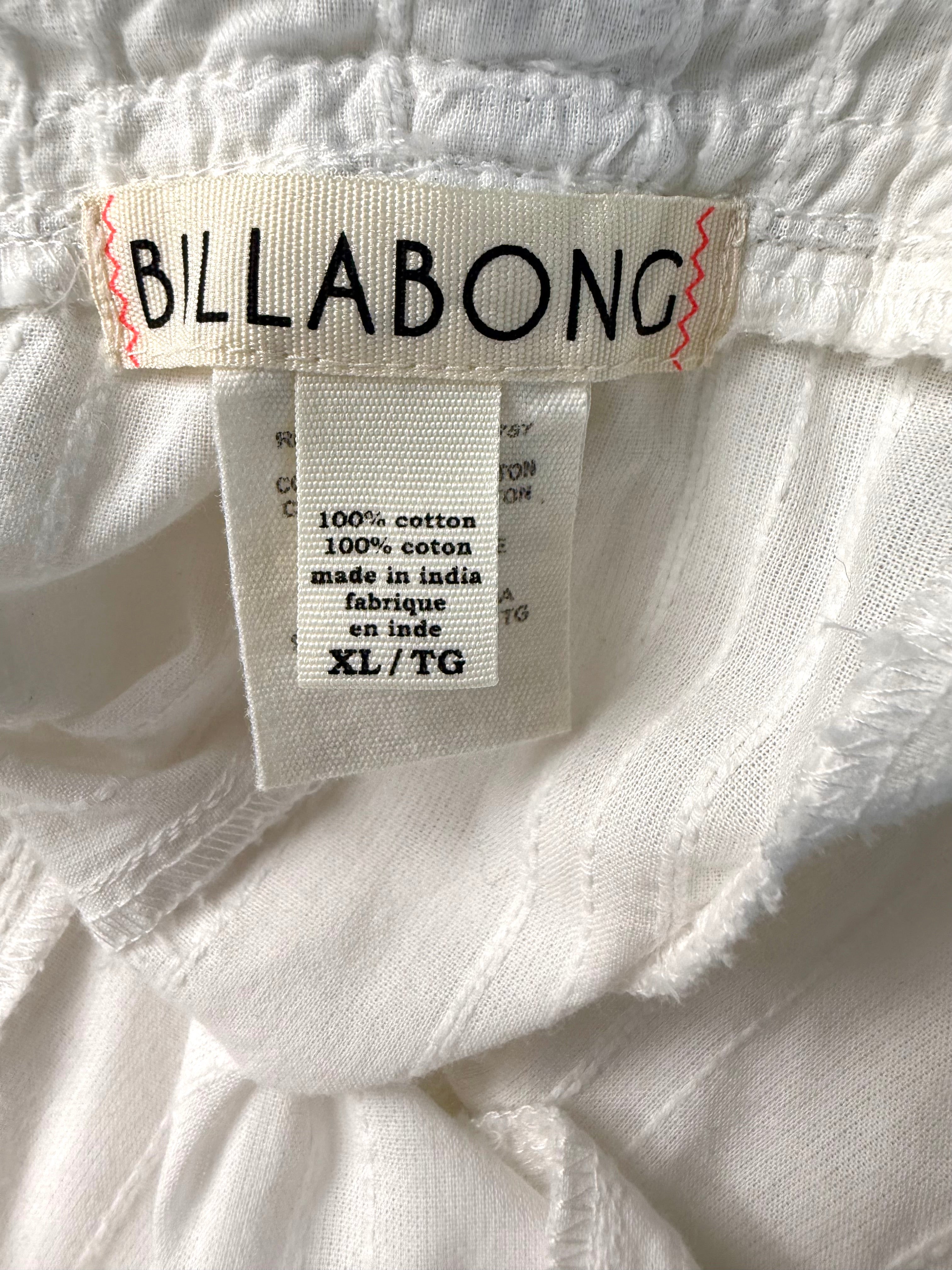 inside tag on 100% Cotton  Wide-Leg Beach Pants | Size XL  at Blue Sparrow Shop Resale 