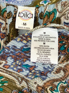 inside tag on   Bila bohemian paisley blouse- sustainable fashion at Blue Sparrow Shop - 100% rayon Made in India size M