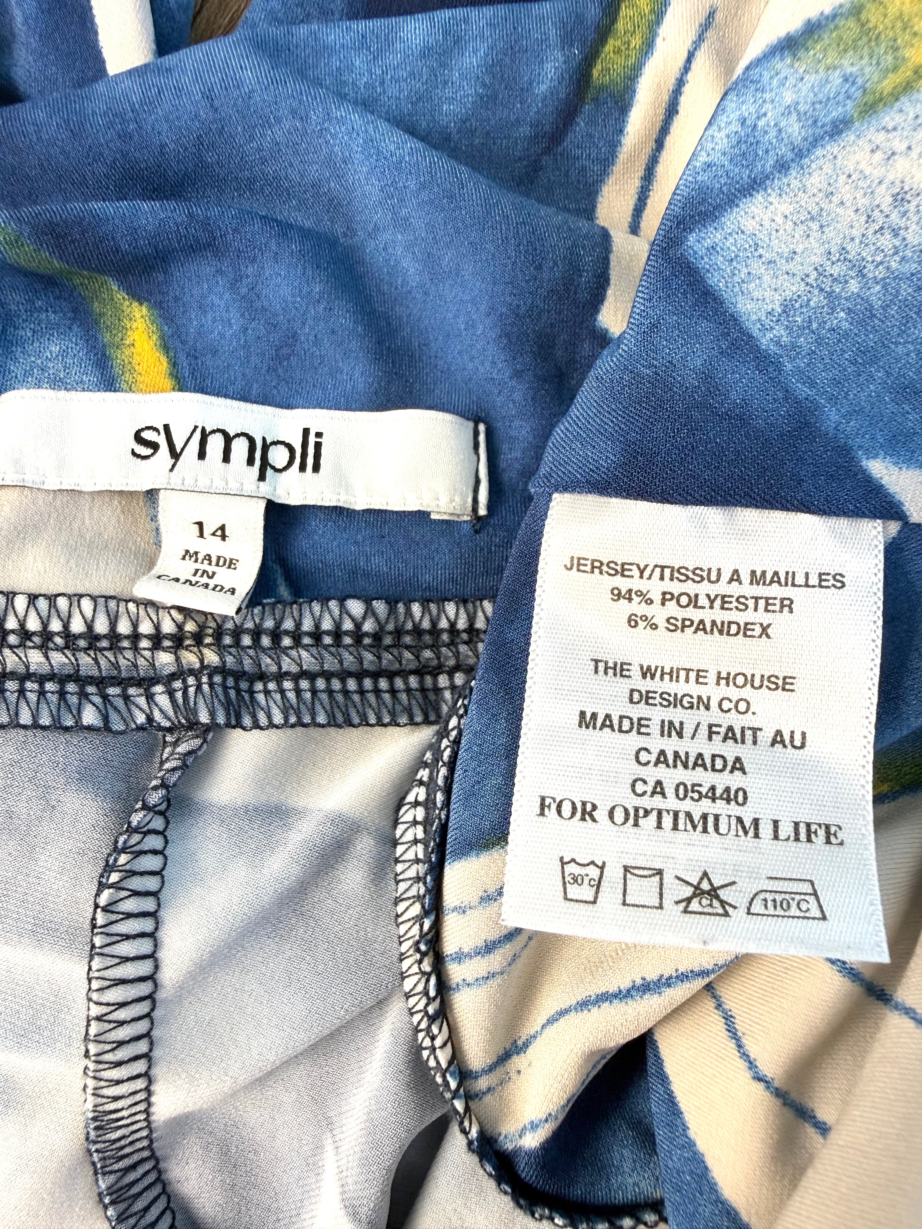 inside tag on Sympli Patterned Palazzo Wide Leg Pants 