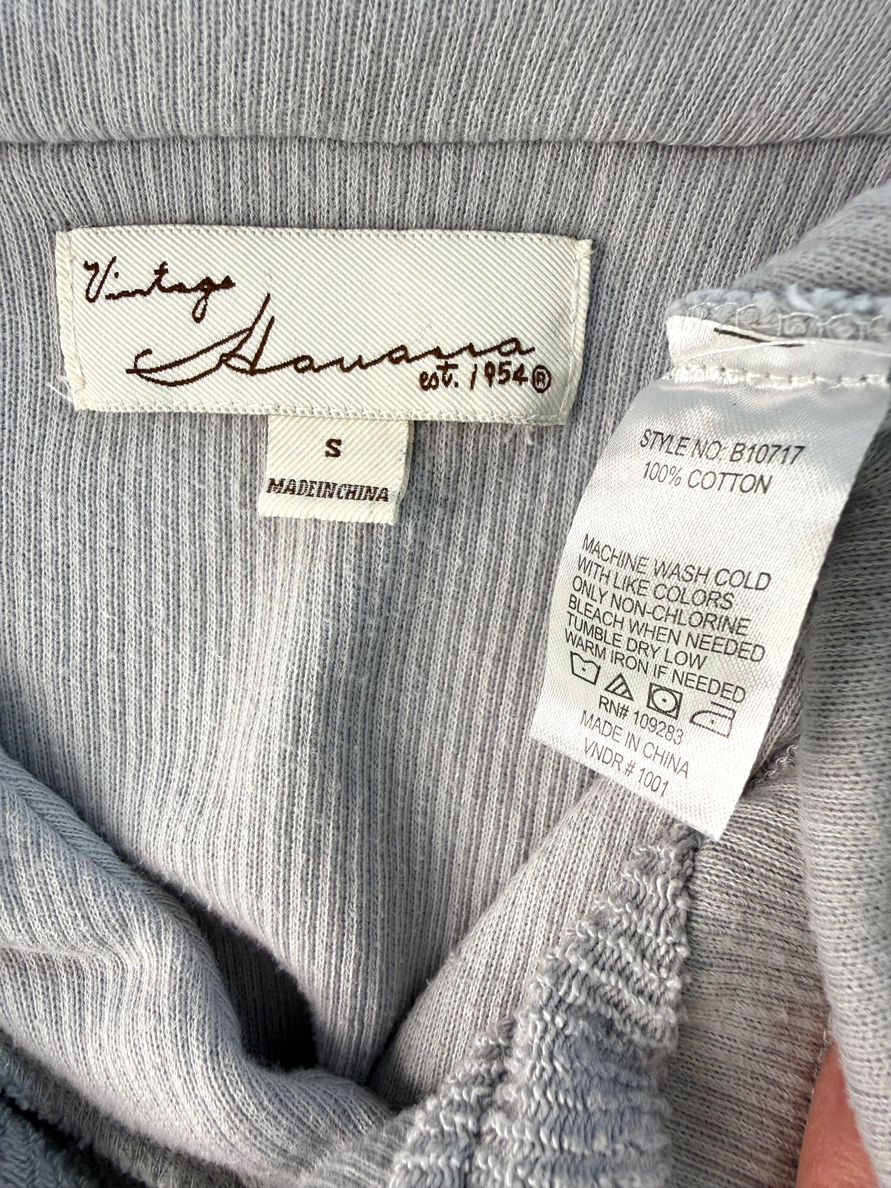 inside tags on 100% Cotton Vintage Havana Cropped Cardigan | Size S at Blue Sparrow Shop 