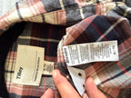inside tags on 100% Organic Cotton Tilley Plaid Shirt | Size XL