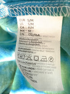inside tags on 100% Stone-Washed Pure Linen Hand-Dyed Duster | Local Lanark County Artisan | Size XL  at Blue Sparrow Shop