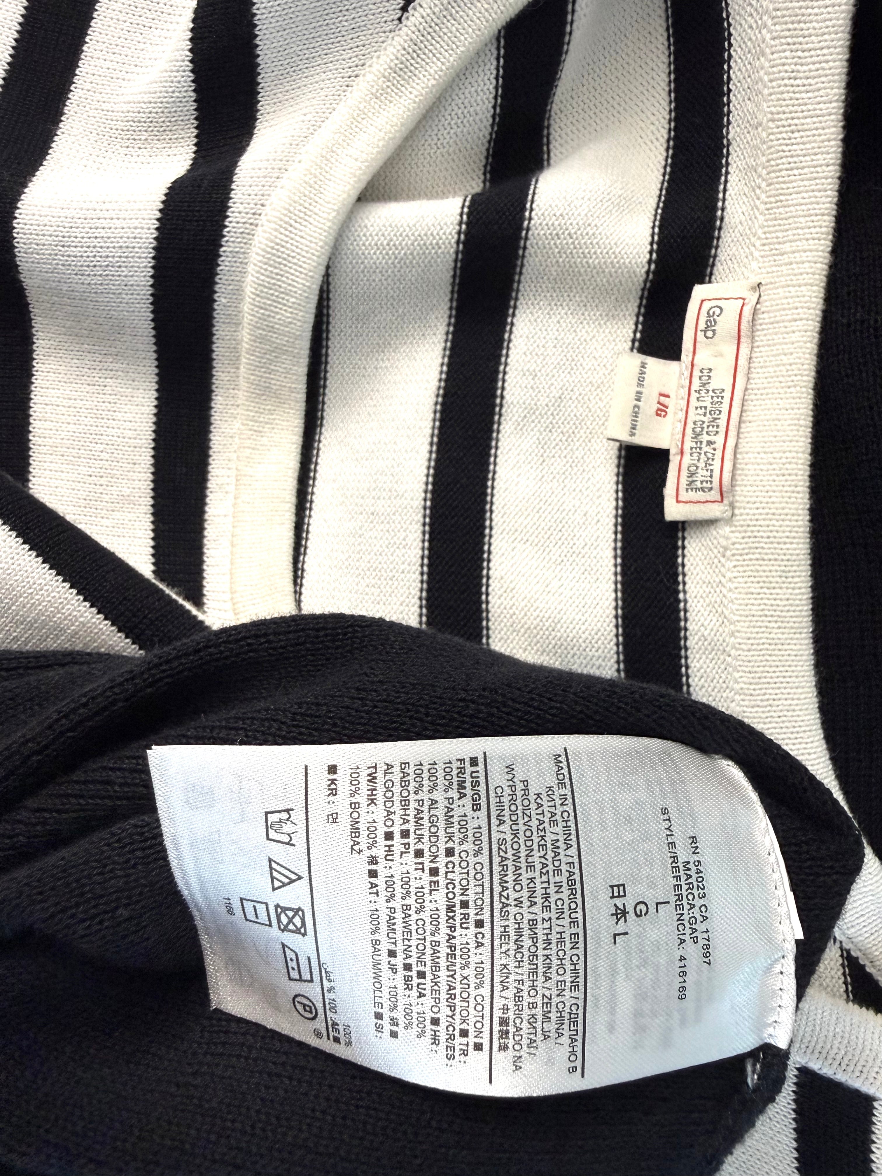 inside tags on GAP 100% Cotton Sleeveless Fit-and-Flare Knit Dress at Blue Sparrow Shop 