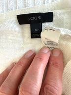 inside tags on Linen Blend J.CREW Lightweight Cardigan | Size M at Blue Sparrow Shop