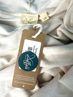 inside tags on NWT Duffield Design Bamboo Cotton Waterfall Cardigan | Size L at Blue Sparrow Shop