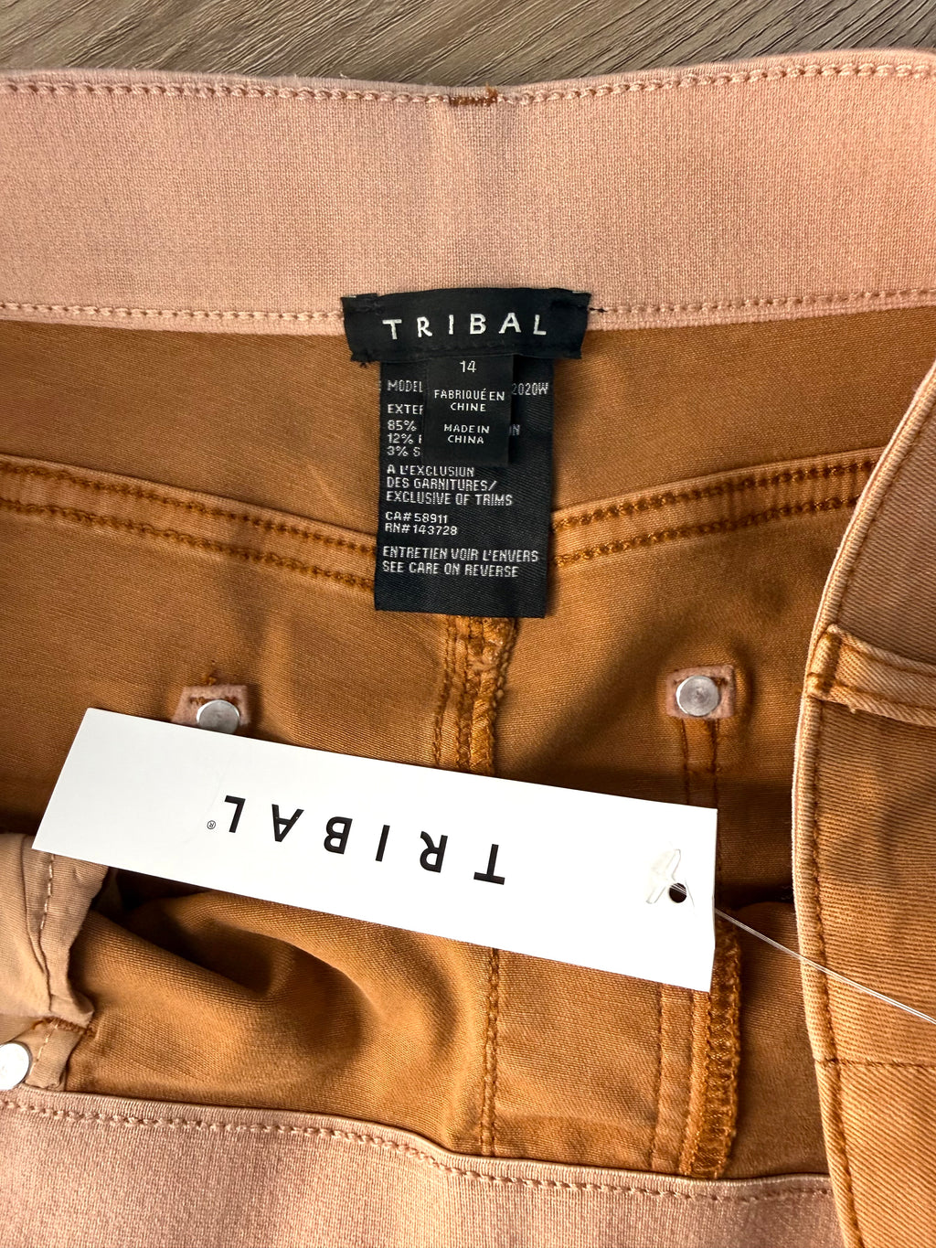 inside tags on NWT Tribal Cropped Wide Leg Pants at Blue Sparrow Shop