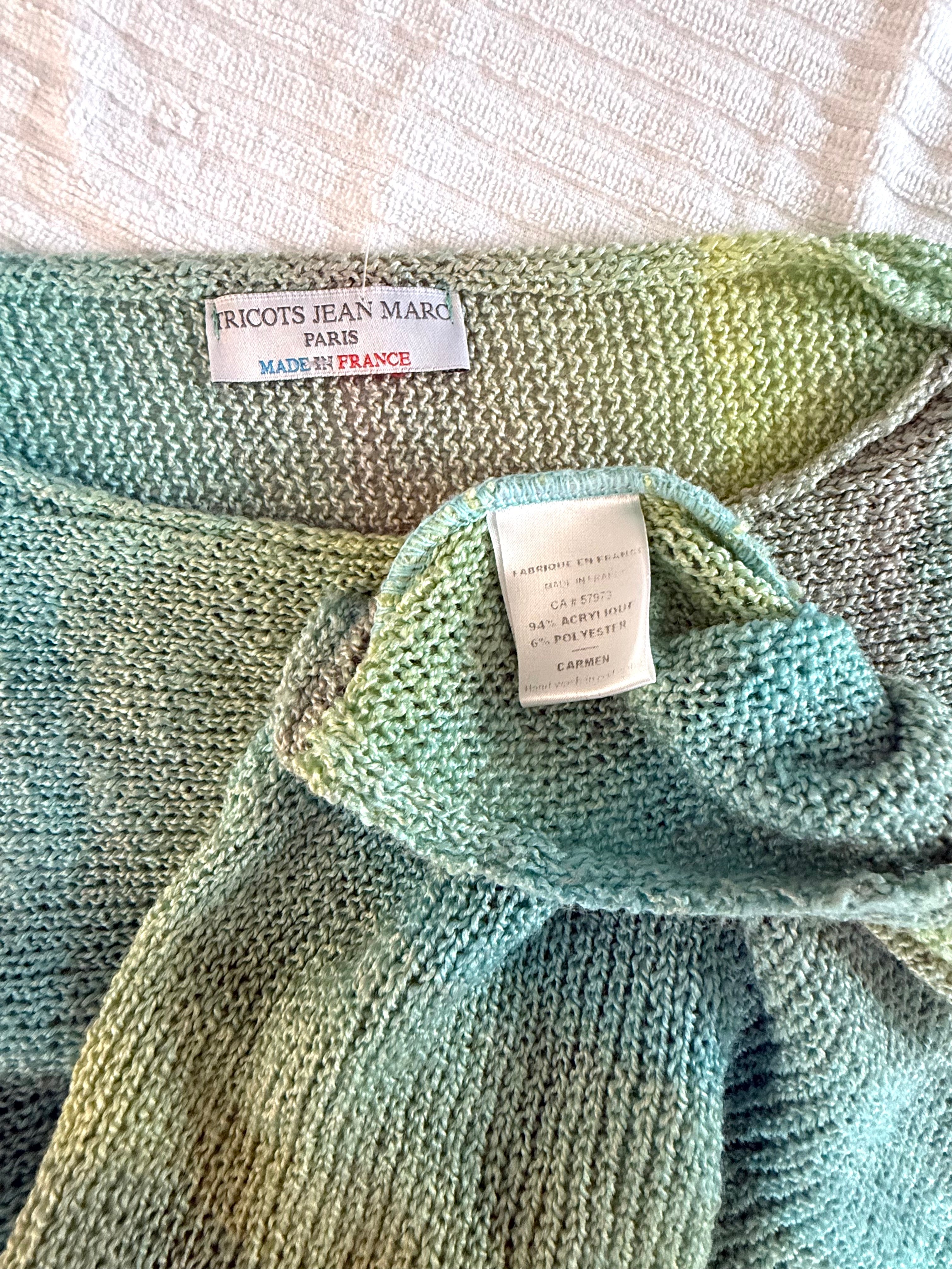 inside tags on Resale Tricots Jean Marc Paris Made in France Sweater | Size M at Blue Sparrow Shop 