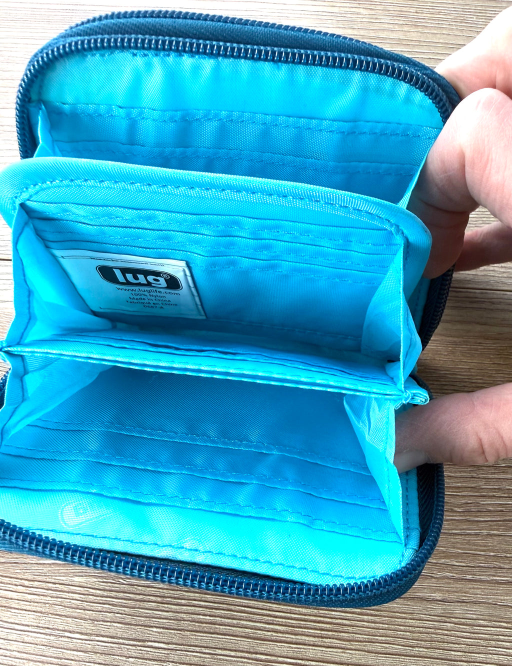 inside view  NWOT Lug Double Zip Wallet 