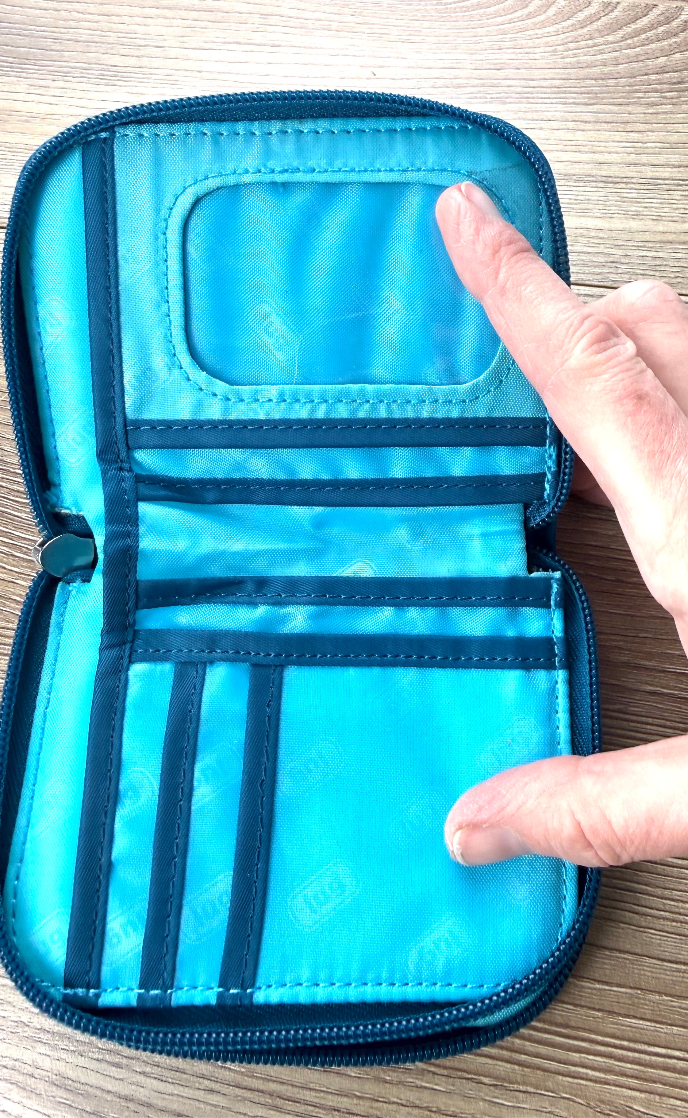 inside view  NWOT Lug Double Zip Wallet 2