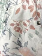 invisible pocket on Tribal Brand Pastel Coloured Floral Jegging Jeans at Blue Sparrow Shop