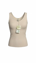ivory coloured Bamboo Tank top by C'est Moi at Blue Sparrow Shop 
