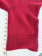 jones new york red cardigan measuring 9.5" sleeve