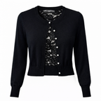 Karl Lagerfeld Paris Cardigan with Lace Back | Size S at Blue Sparrow Shop