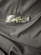 label inside Sympli Waterfall Front Open Jacket Made in Canada