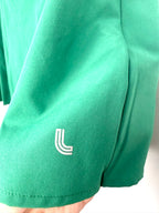 lole logo on green skort up close