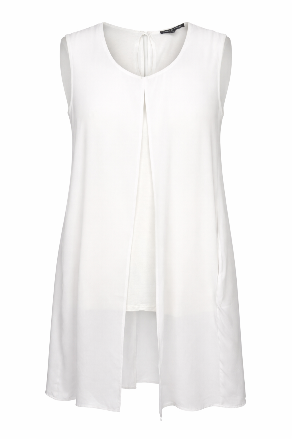 Cable & Gauge White Layered Tunic | Size XL at Blue Sparrow Shop