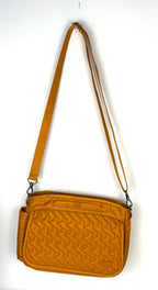 lug travel cross body bag full view - strap expands further