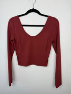front of lululemon All It Takes Nulu V-Neck Long-Sleeve Shirt | Size 6 on hanger