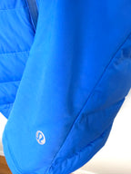 lululemon logo on  Lululemon blue insulated vest women size 12 full zip puffer vest athleisure outerwear.