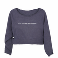 Cropped Graphic Sweatshirt | Size XS at Blue Sparrow Shop - Work Hard Be Nice to People Sweatshirt
